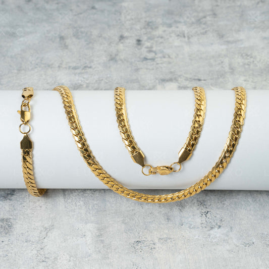 Engraved Chain + Engraved Bracelet Bundle - 6mm