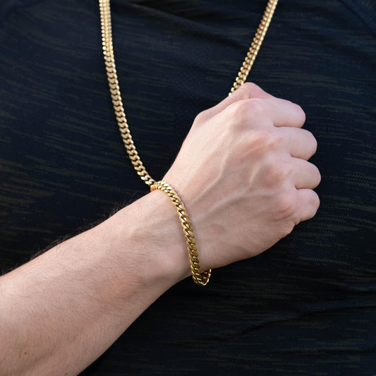 Cuban Chain + Cuban Bracelet Bundle - 6mm