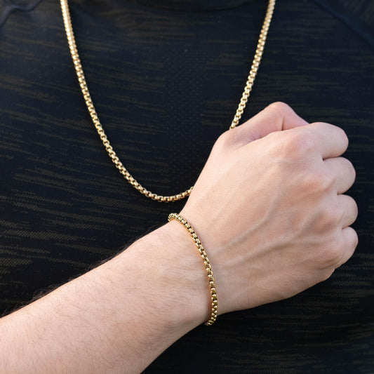 Venetian Chain + Venetian Bracelet Bundle - 4mm