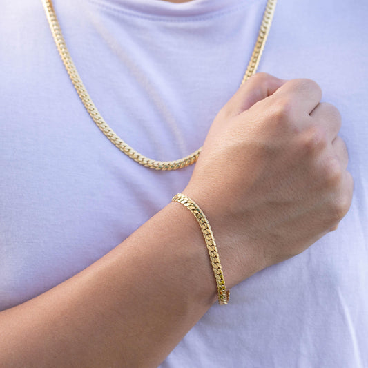 Engraved Chain + Engraved Bracelet Bundle - 6mm